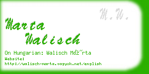 marta walisch business card